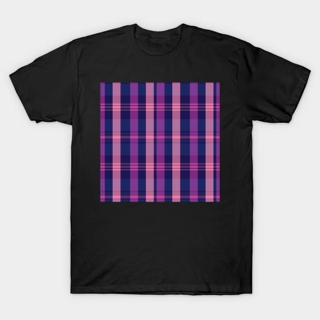 Vaporwave Aesthetic Artair 1 Hand Drawn Textured Plaid Pattern T-Shirt by GenAumonier